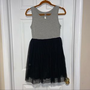 Girls Sz 16 black & gray tulle dress EUC Beautees Los Angeles